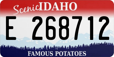 ID license plate E268712