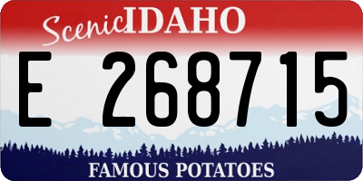 ID license plate E268715