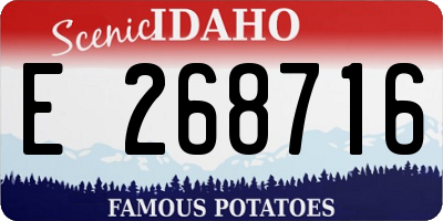 ID license plate E268716