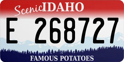 ID license plate E268727