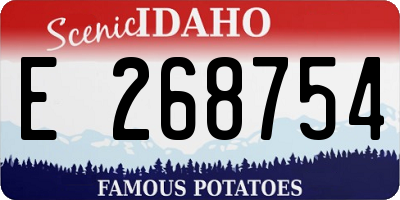 ID license plate E268754