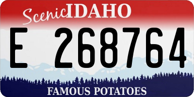 ID license plate E268764
