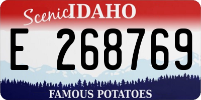 ID license plate E268769