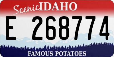 ID license plate E268774