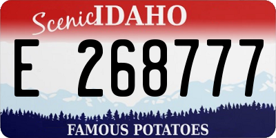 ID license plate E268777