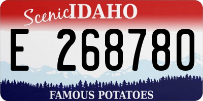ID license plate E268780