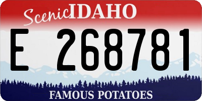 ID license plate E268781