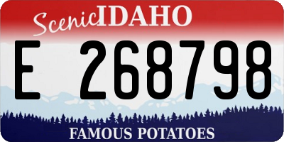 ID license plate E268798