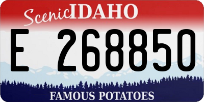 ID license plate E268850