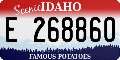 ID license plate E268860
