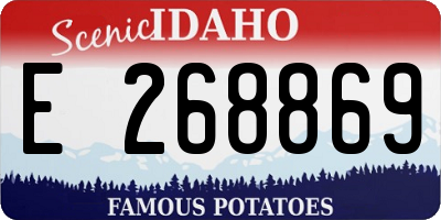 ID license plate E268869