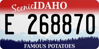 ID license plate E268870