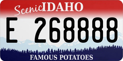 ID license plate E268888