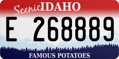 ID license plate E268889