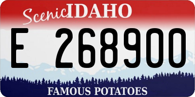 ID license plate E268900