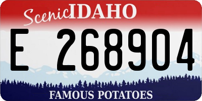 ID license plate E268904