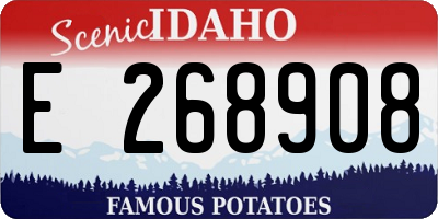 ID license plate E268908