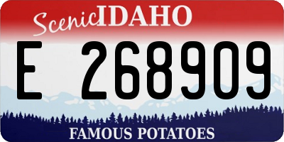 ID license plate E268909