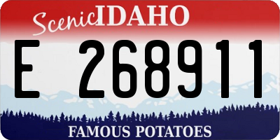 ID license plate E268911