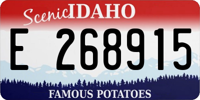 ID license plate E268915