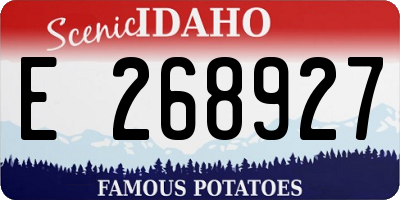 ID license plate E268927
