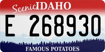 ID license plate E268930