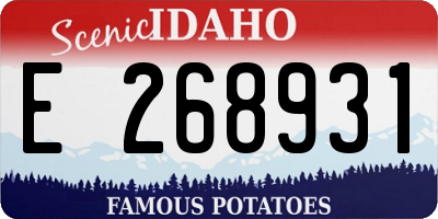 ID license plate E268931