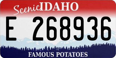 ID license plate E268936