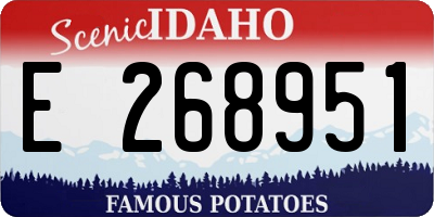 ID license plate E268951
