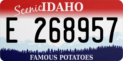 ID license plate E268957