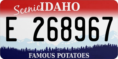 ID license plate E268967