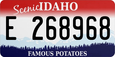 ID license plate E268968