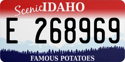 ID license plate E268969