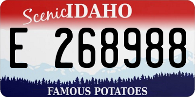 ID license plate E268988