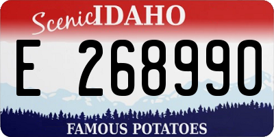 ID license plate E268990