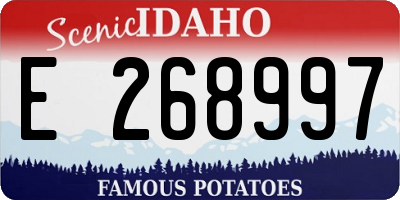 ID license plate E268997