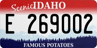 ID license plate E269002