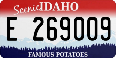 ID license plate E269009
