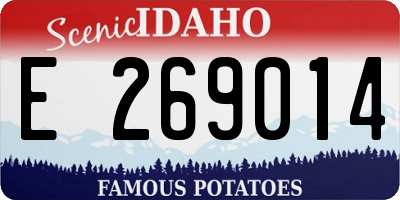ID license plate E269014