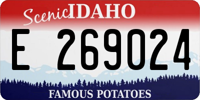 ID license plate E269024