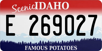 ID license plate E269027