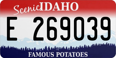 ID license plate E269039