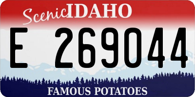 ID license plate E269044