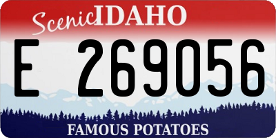 ID license plate E269056