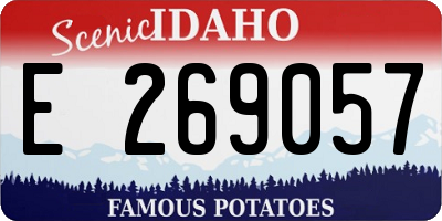 ID license plate E269057
