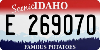 ID license plate E269070