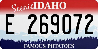 ID license plate E269072