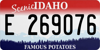 ID license plate E269076