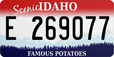 ID license plate E269077