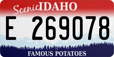 ID license plate E269078